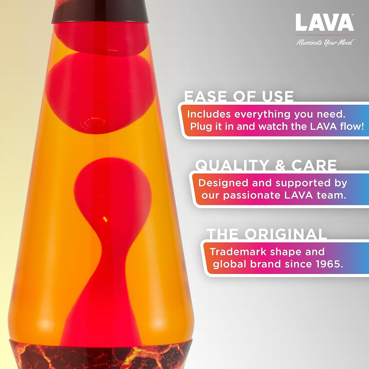 14.5" Red Wax and Orange Liquid Motion Light P589892