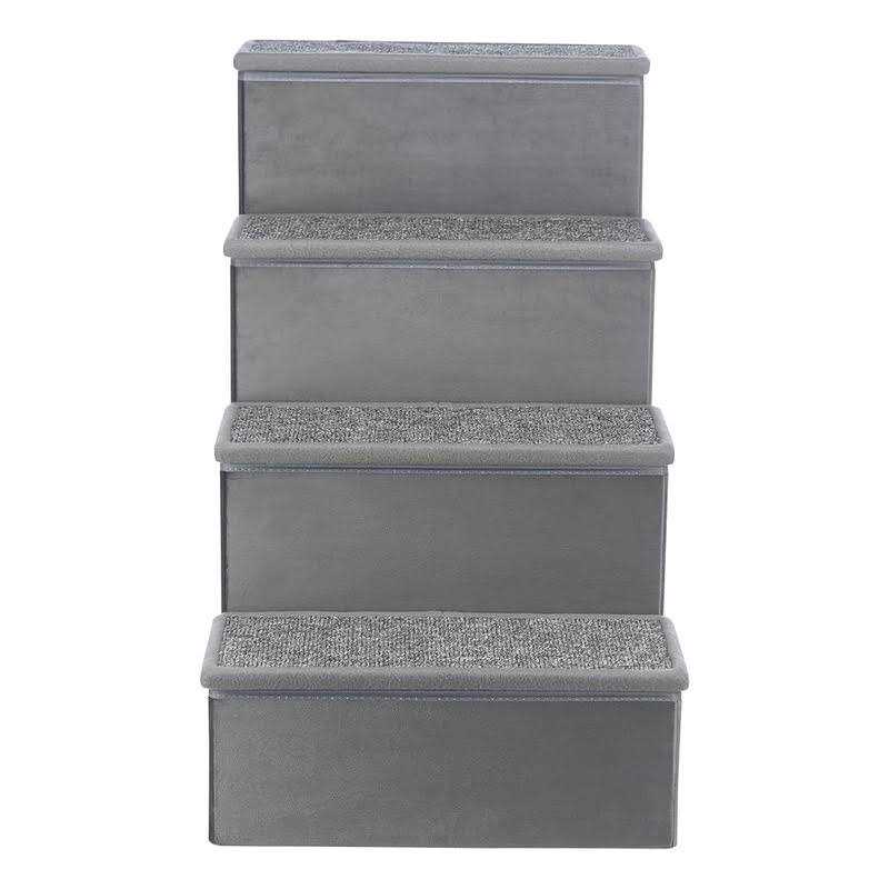 Foldable 4-Step Pet Stairs with Storage F531792