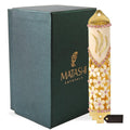 Hand Painted Enamel Mezuzah with Gold Accents and Purple Crystals T755
