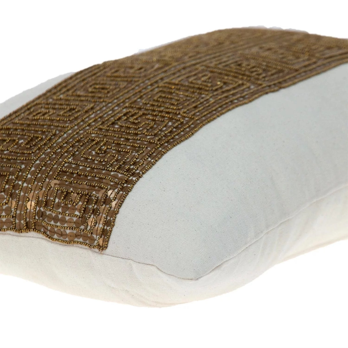 Off White Lumbar Throw Pillow G2877