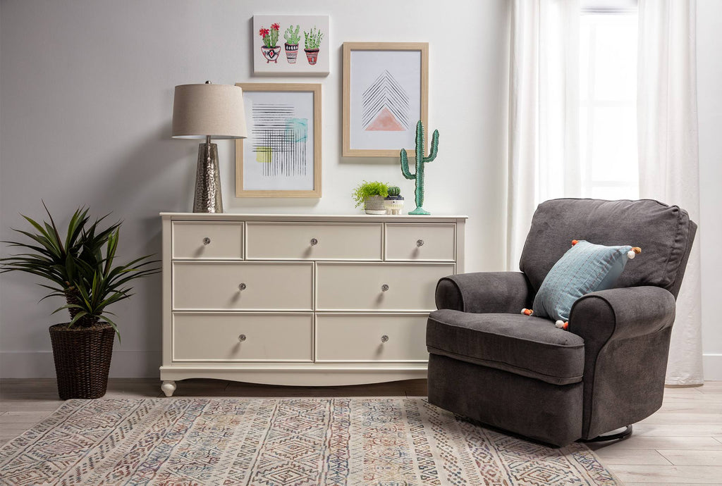 White 7 Drawer Wood Dresser K865232