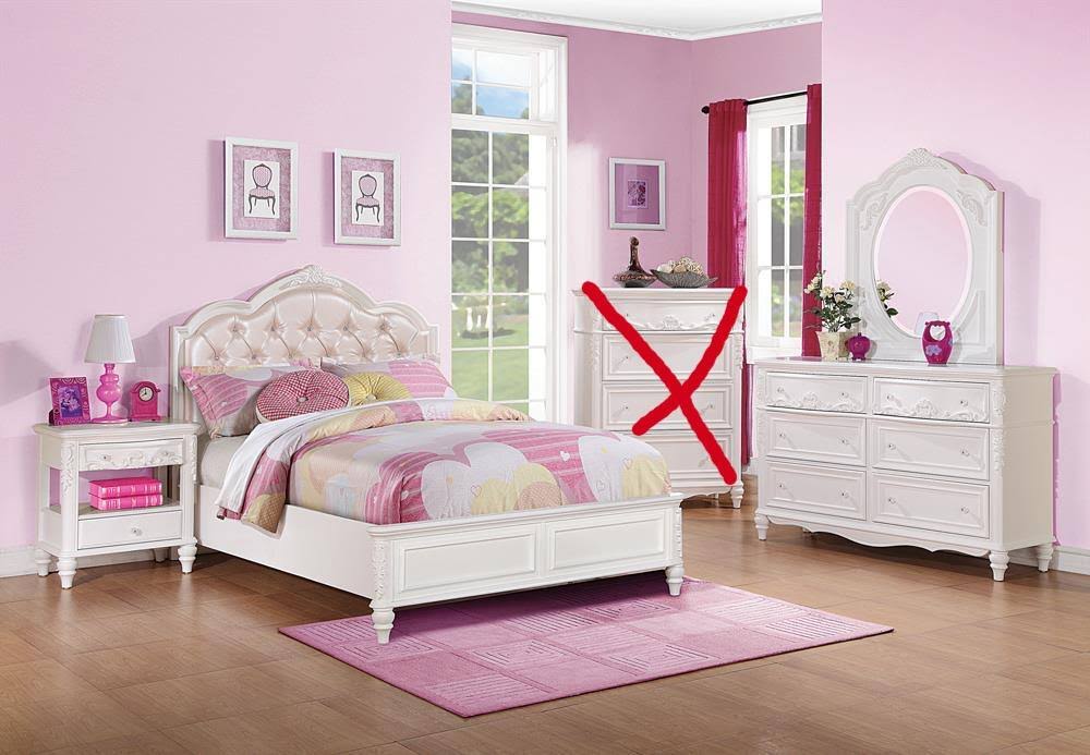White Vanity Desk D493584