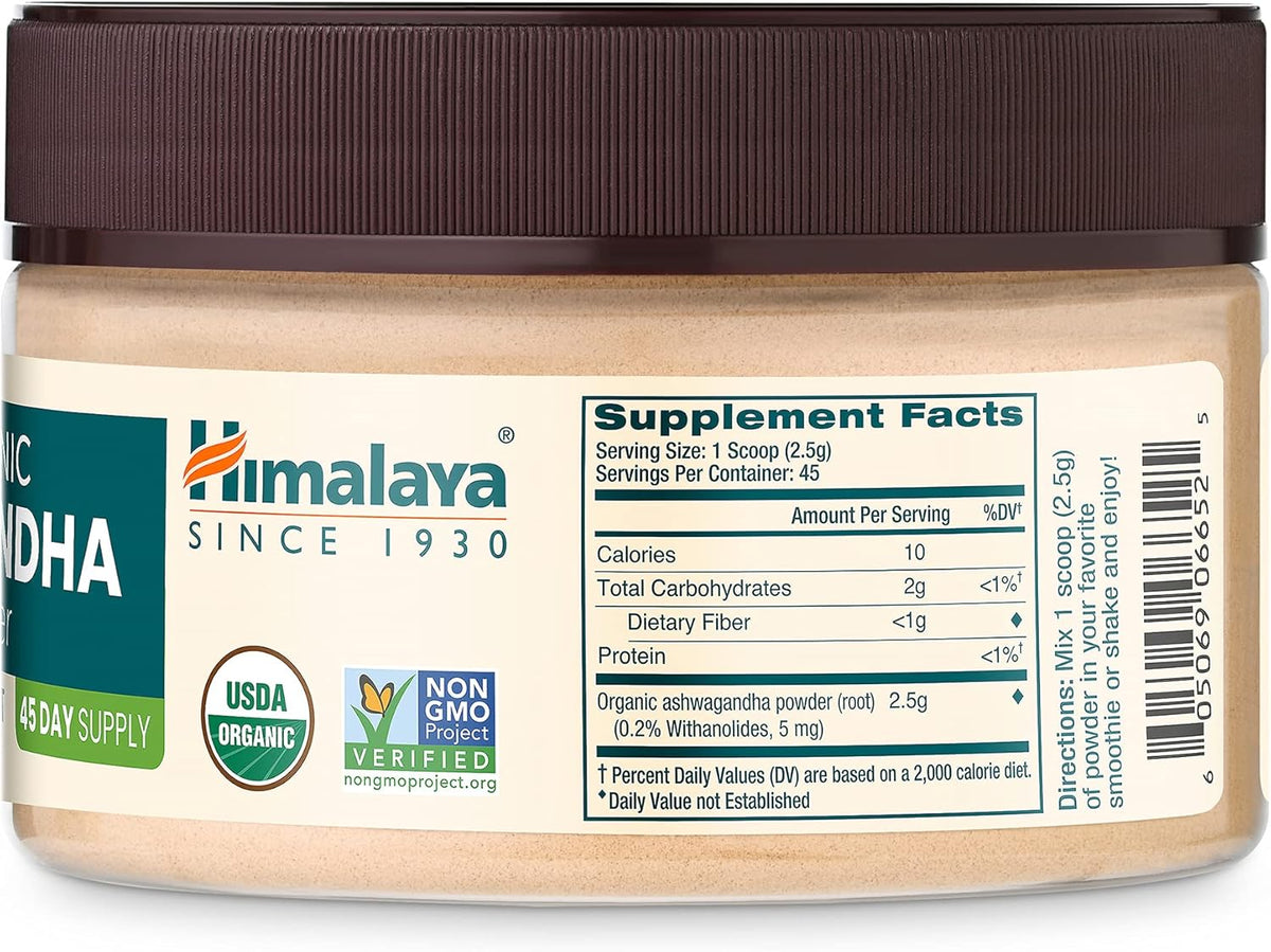 100% USDA Certified Organic Ashwagandha Root Powder Herbal Supplement, 4 Oz C31997