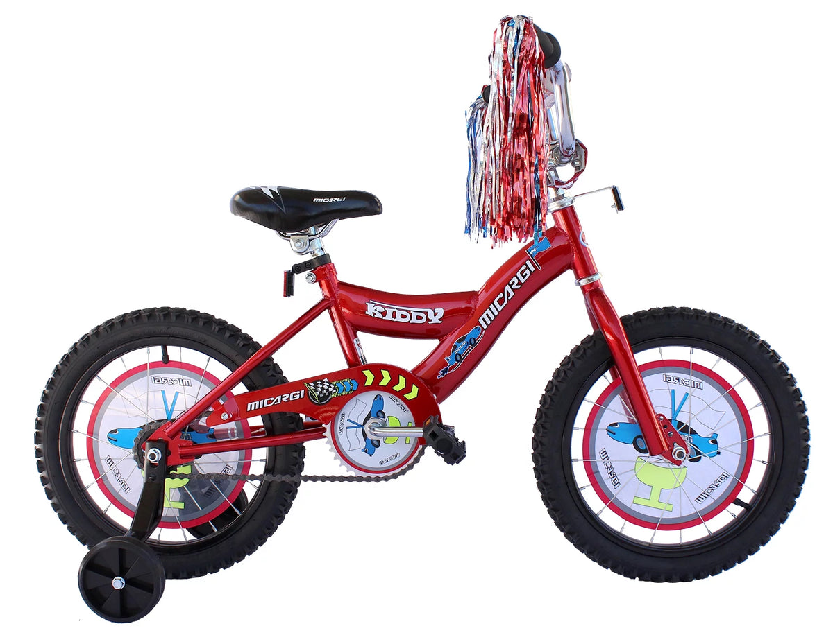 16 BMX Bicycle Coaster Brake One Piece Crank Chrome Rims Black Tire Kid's Bike Red B68970