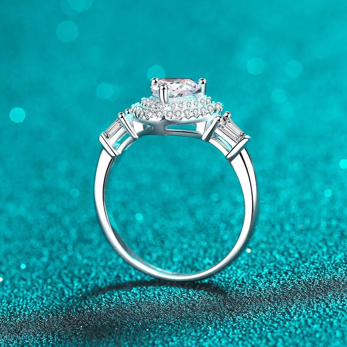 1 ct Moissanite Diamond Engagement Ring I865