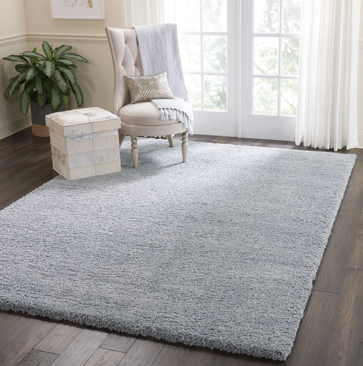 Solid Slate Area Rug I8579