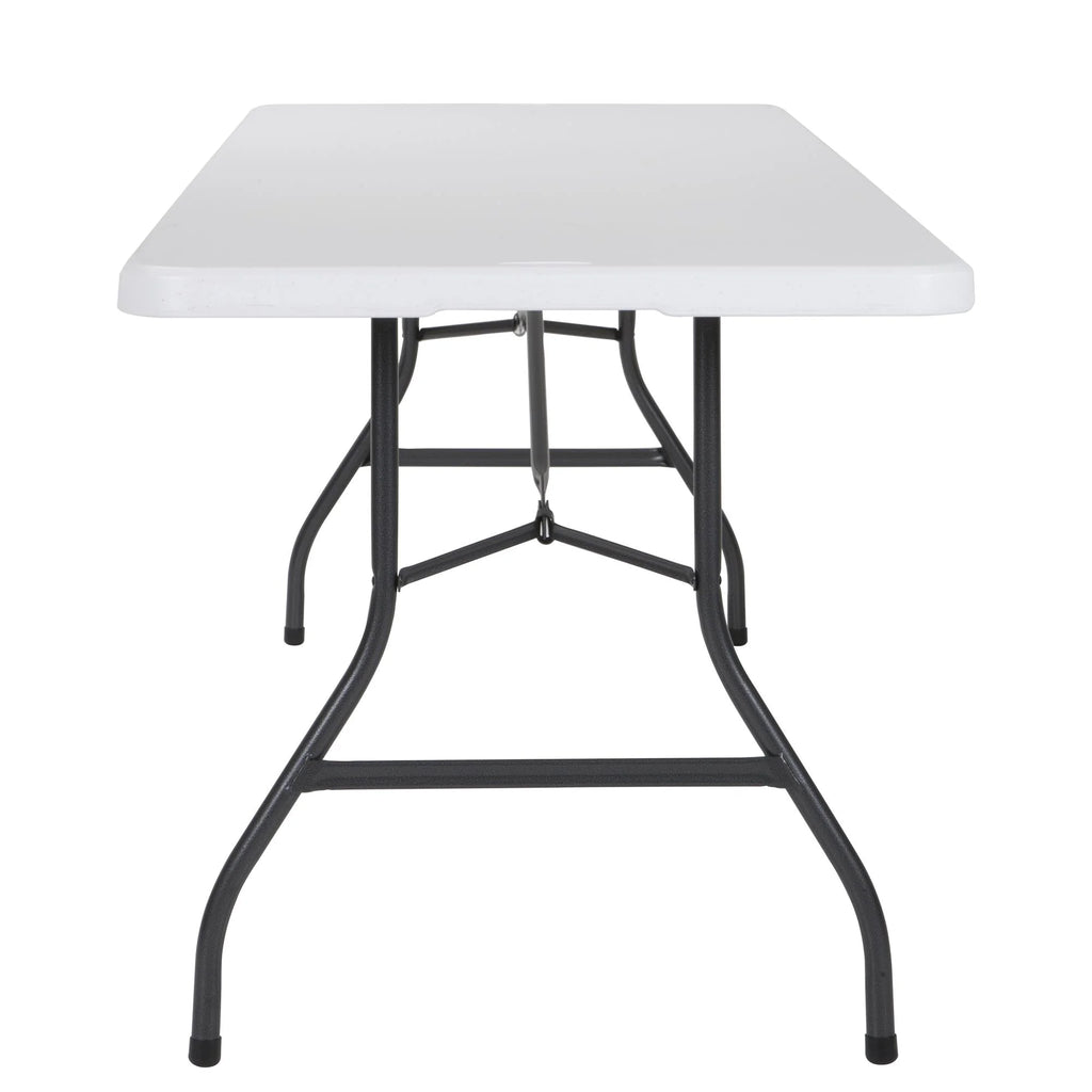 White Fold-in-Half Blow Molded Folding Table W254