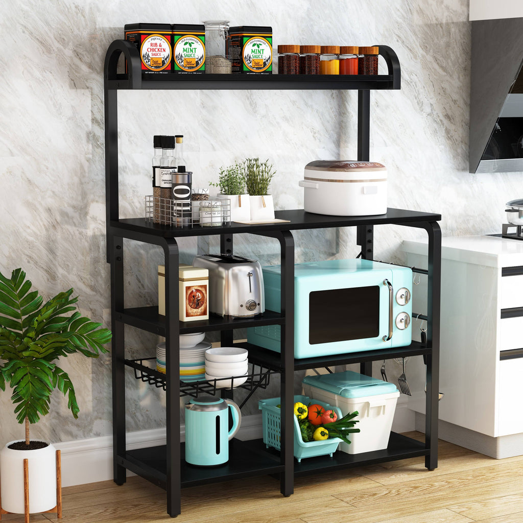 Rustic Brown Kitchen Baker's Rack Microwave Oven Stand B334