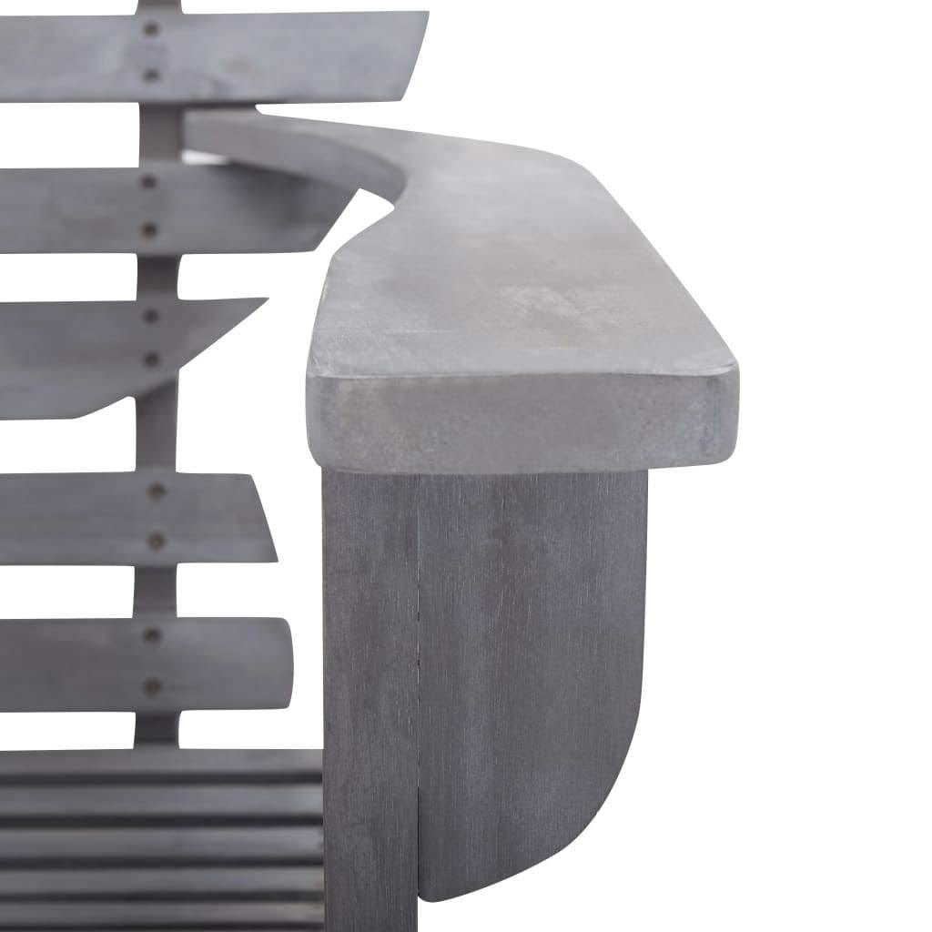 Gray Solid Acacia Wood Adirondack Chair X341