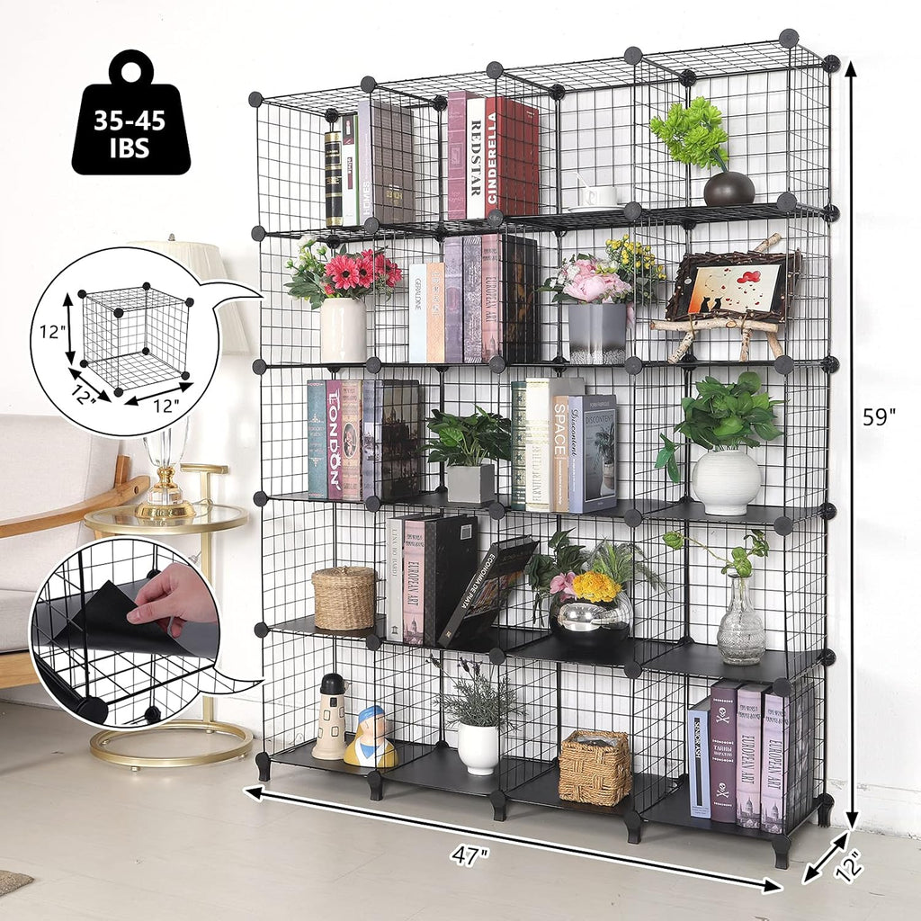 20 Cube Wire Storage Organizer Shelves I1831