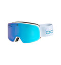 White Metallic Blue Matte Ski Goggles K1336