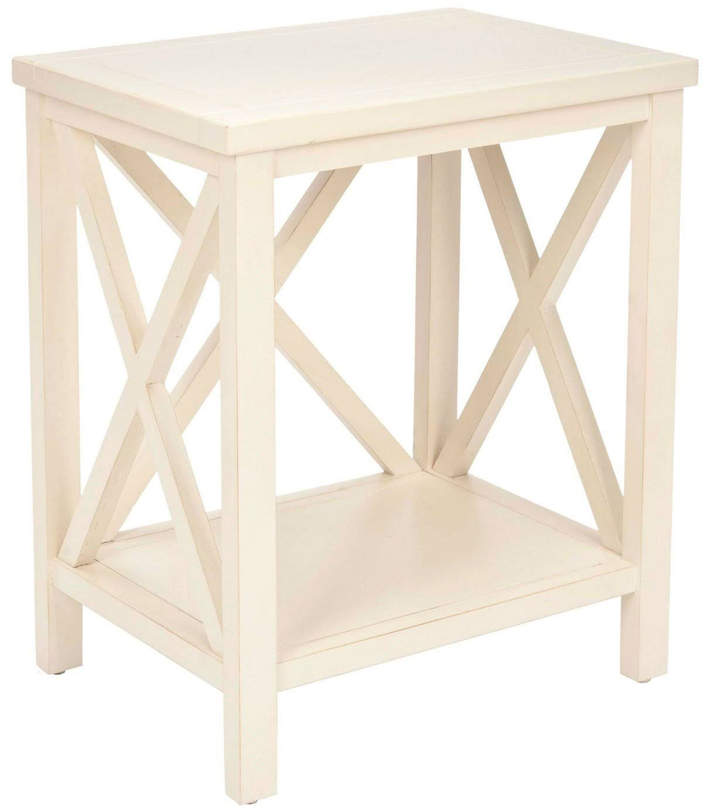 Oak Cross Back End Table P614