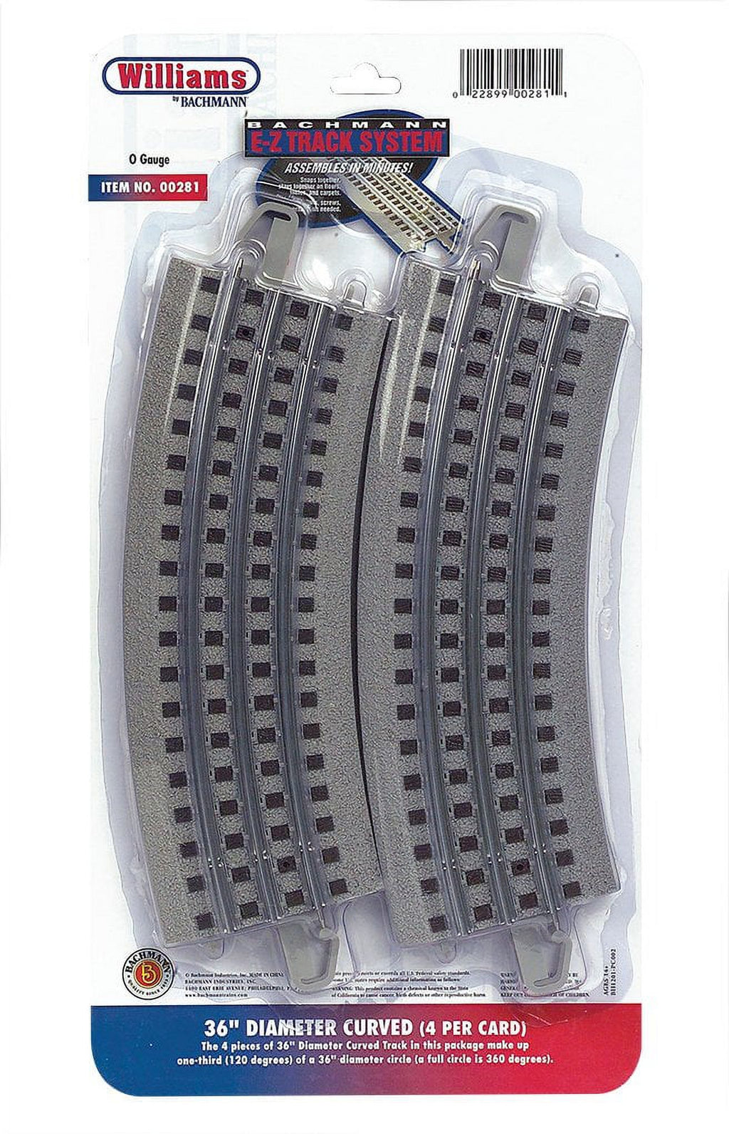 36" Diameter Curved Track (Pack-4) Z4049