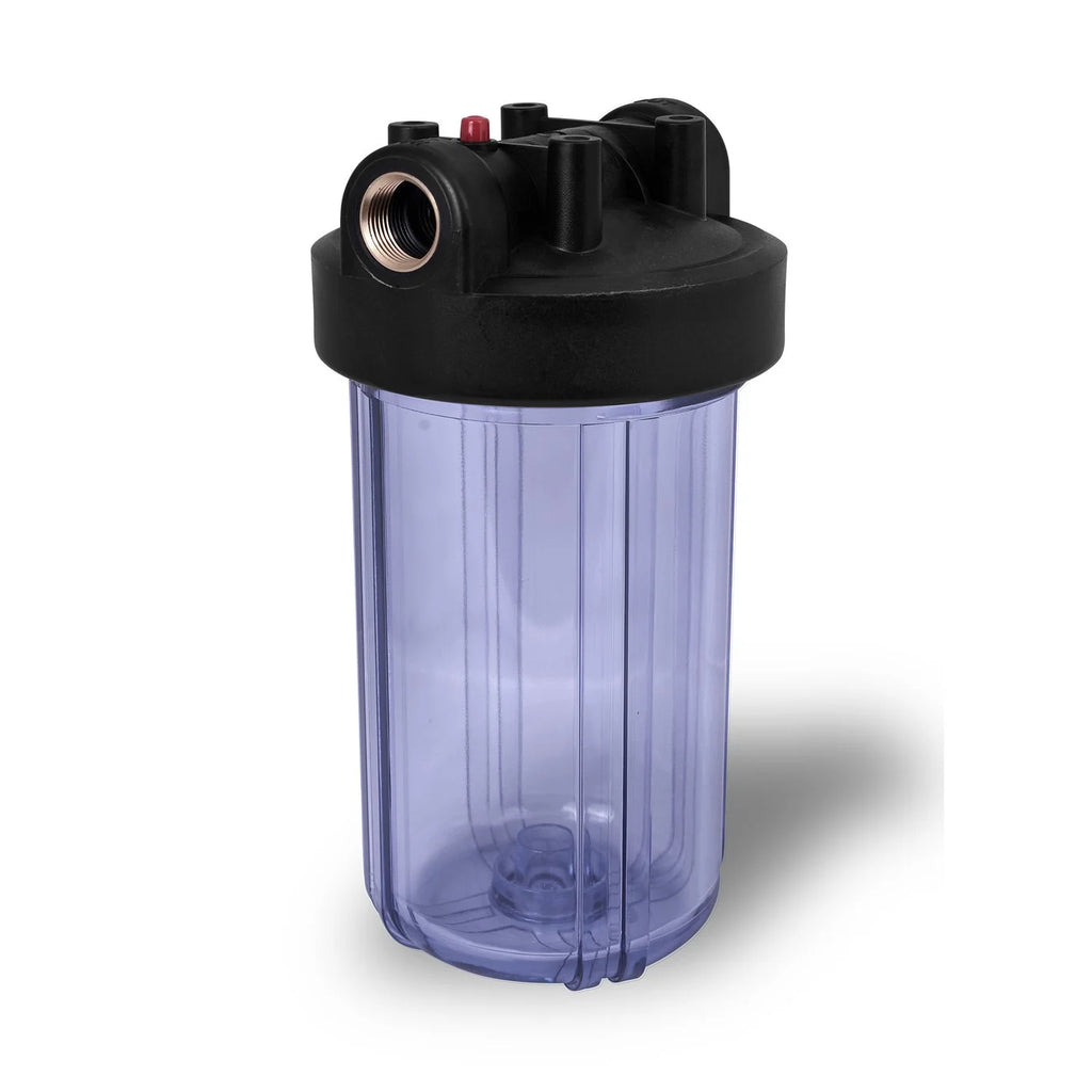 10 Inches Transparent Blue Housing with 1” Inlet/Outlet Brass Port & 5 Micron Sediment Water Filter Cartridge Y497253