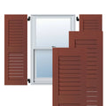 15 in. x 51 in. Exterior Real Wood Pine Louvered Shutters Pair Y864