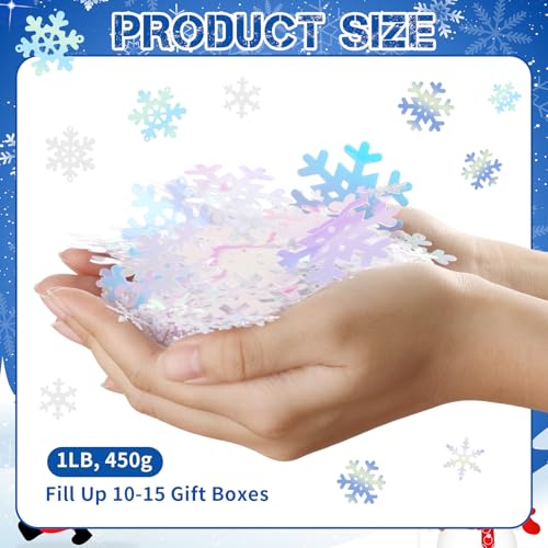 1 Lb Snowflake Glitter Confetti Table Scatter, 2 Pack Q704083