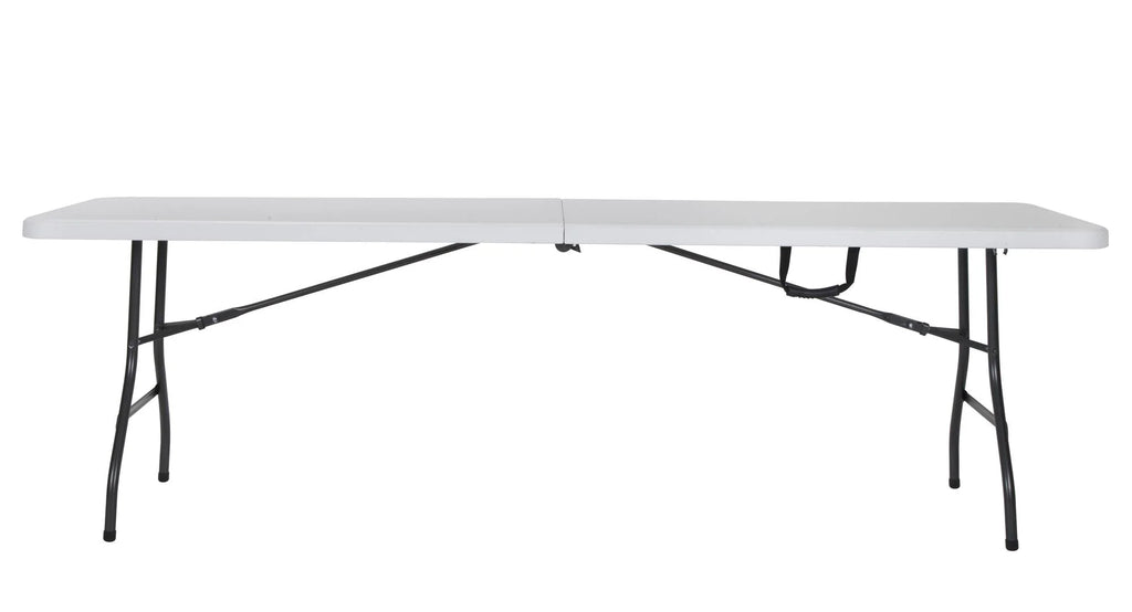 White Fold-in-Half Blow Molded Folding Table W254