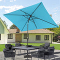 Aqua Blue Patio Market Umbrella with Tilt Button E962