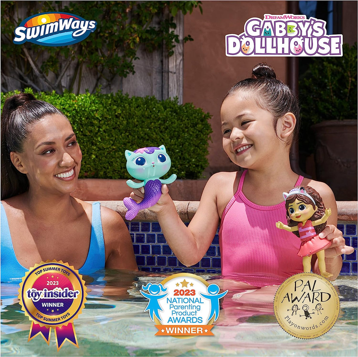 Gabby & Mercat 2-Pack Swimming Pool Toys for Kids Aged 3 & Up P25359