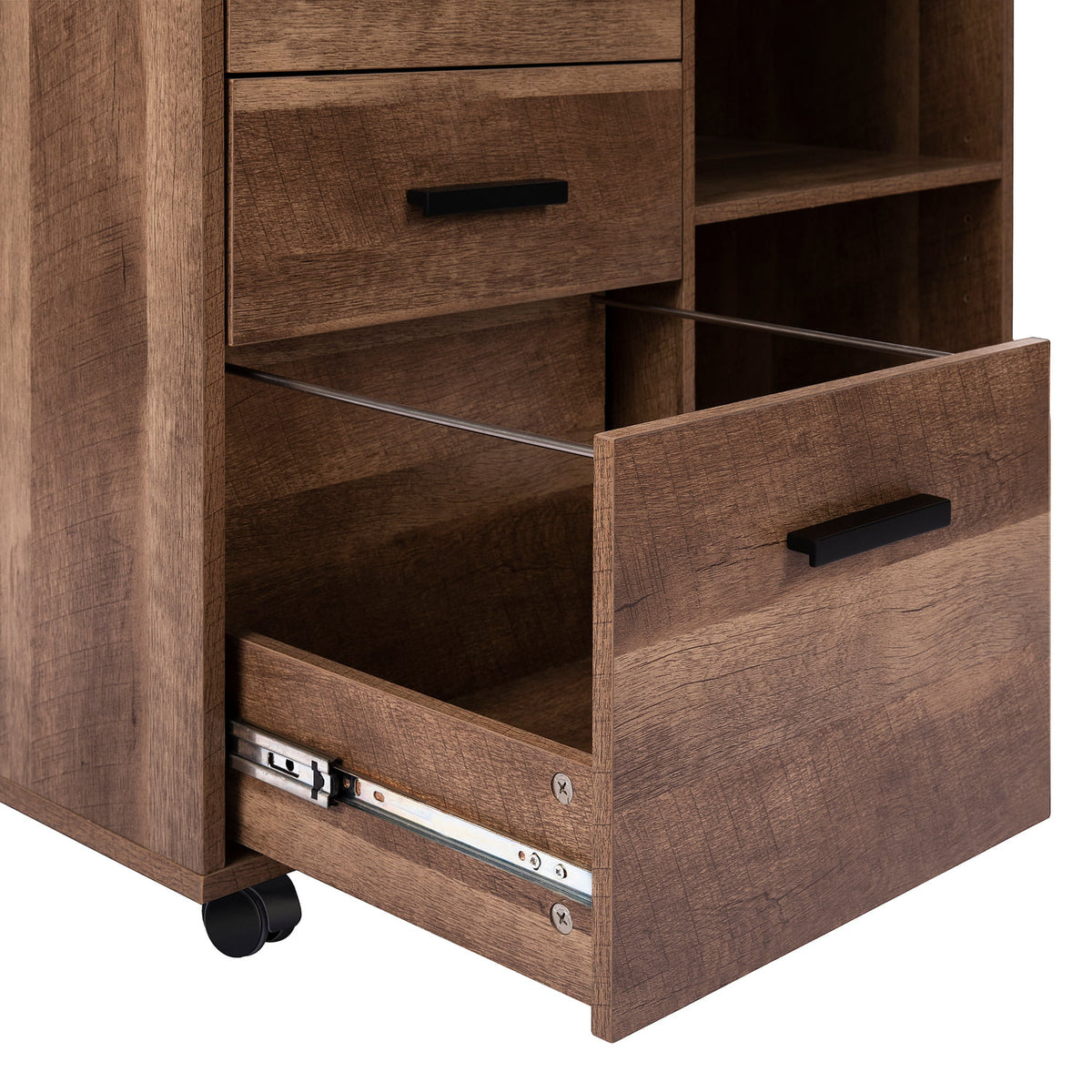 White 5 Drawer Storage Cabinet with Shelf H11029