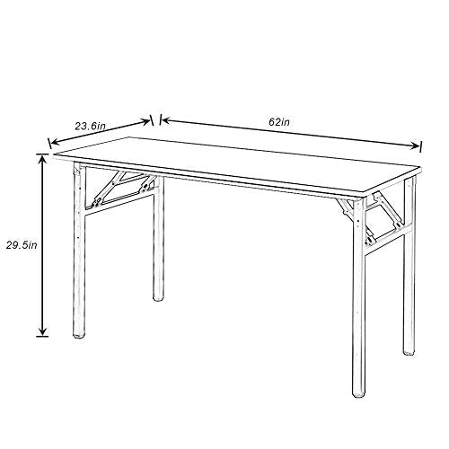 Teak Black Small Folding Desk U954