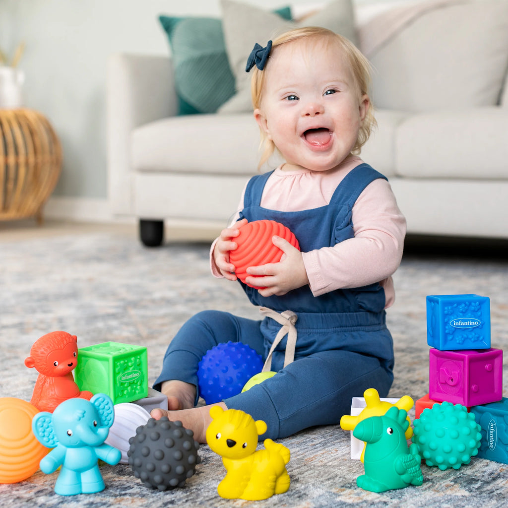 20-Piece Multicolor Sensory Soft Balls Blocks & Animal Buddies Set N38301