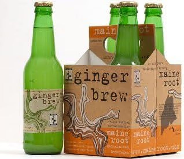 Ginger Brew Handcrafted Soda, 4 bottles x 12 oz (Pack of 2) K759