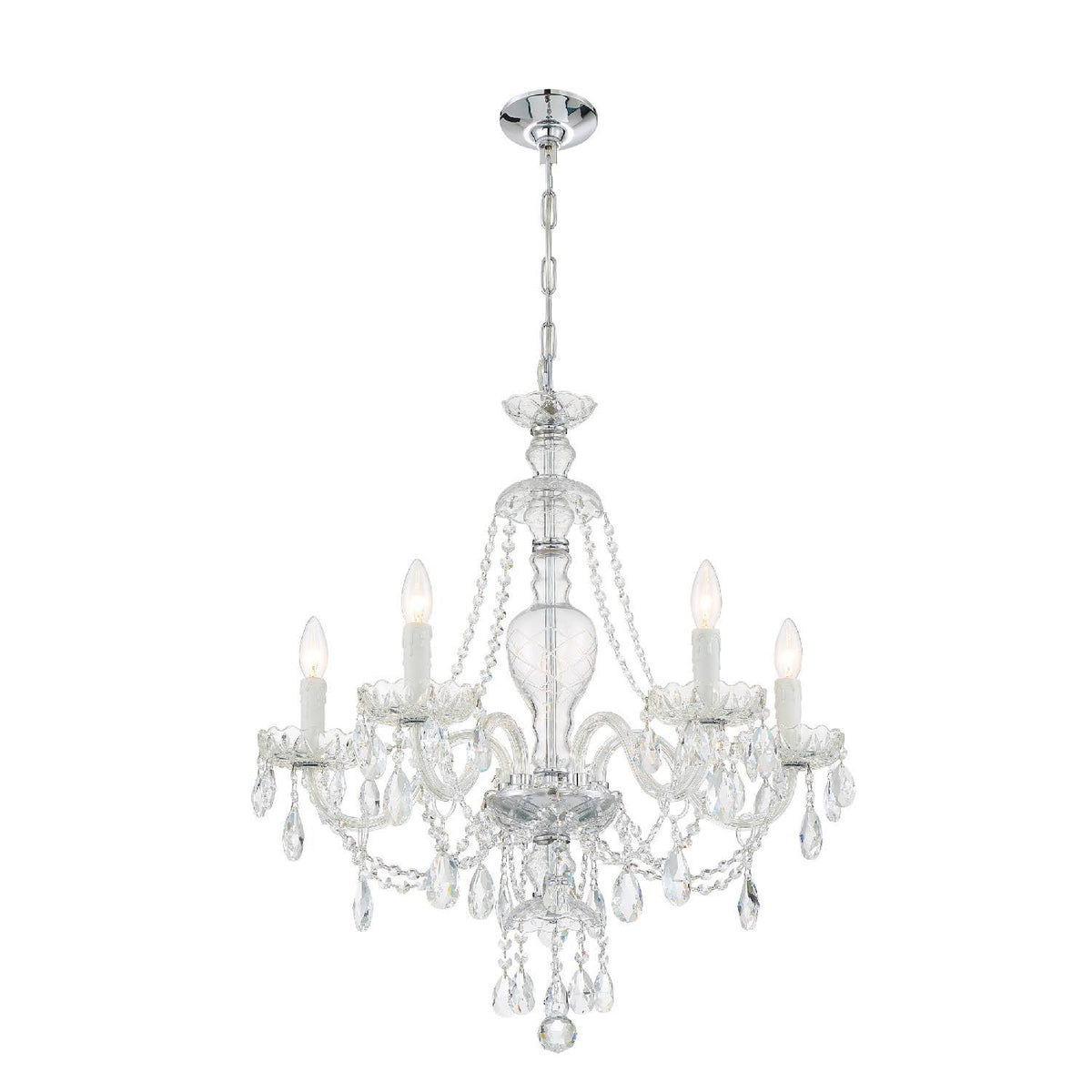 Chrome 5 Light Chandelier H994