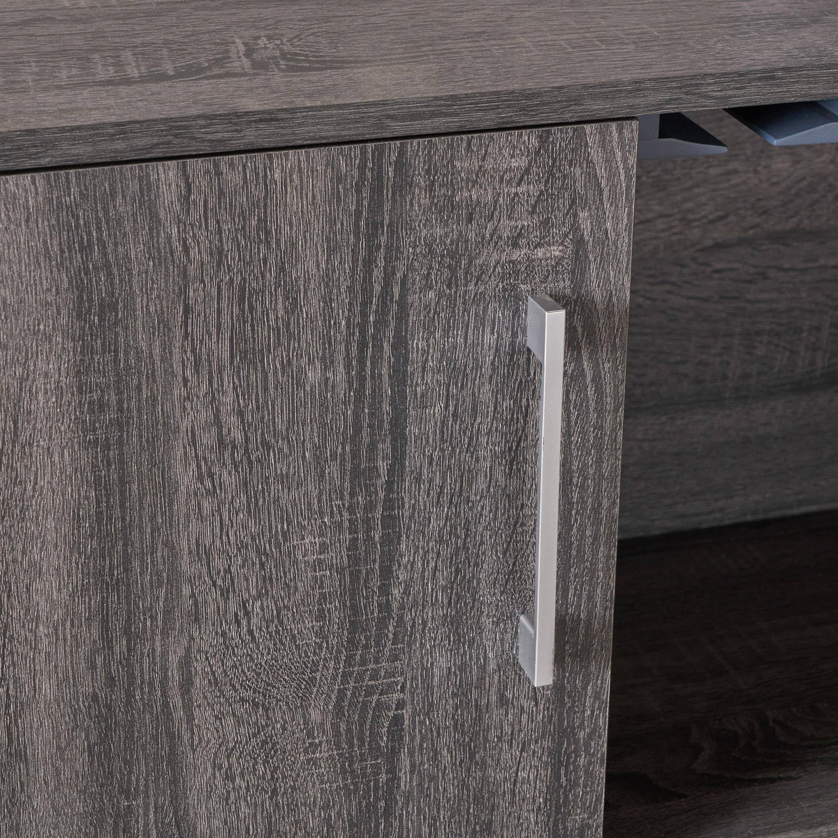 Sonoma Gray Oak and Black Finish Bar Cabinet C9924