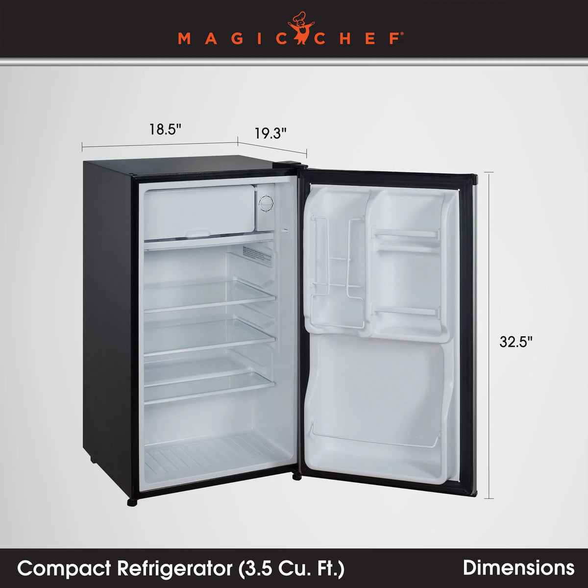 18.5 inch 3.5 Cu. ft. Compact Refrigerator Single Door J281