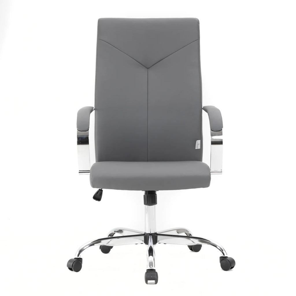 Adjustable Height Leather Office Chair with Tilt & 360 Degree Swivel H136