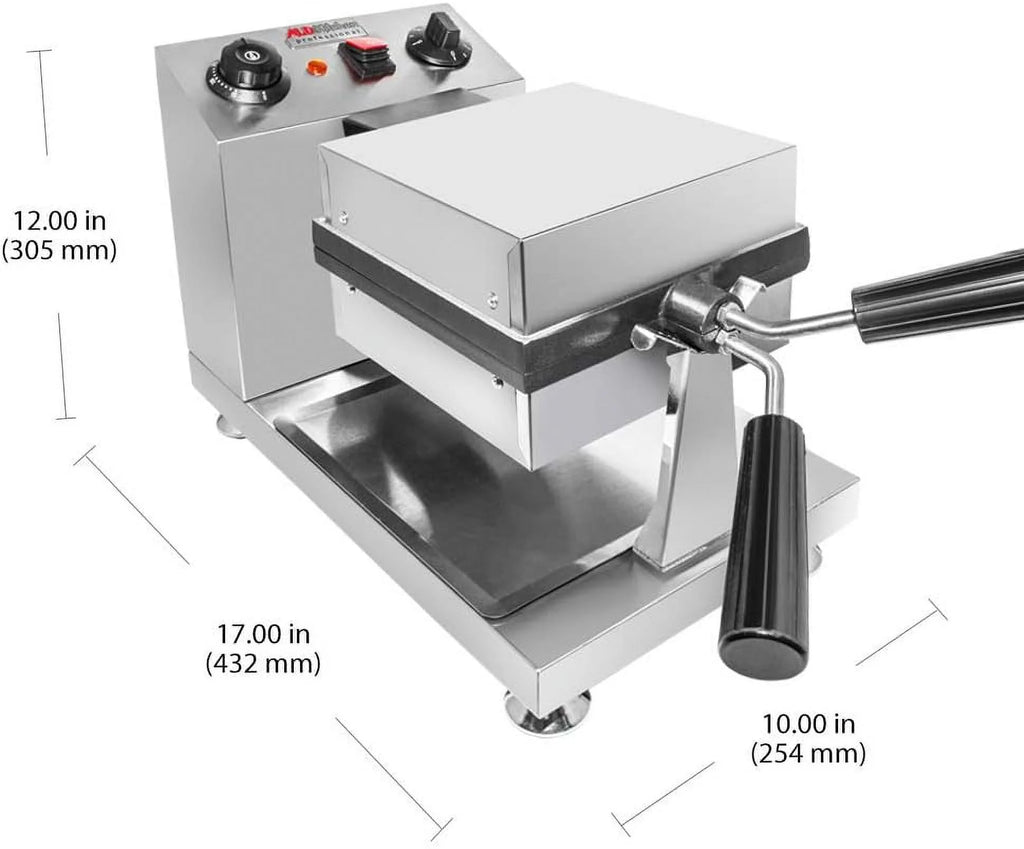 Rotating Square Nonstick Stainless Steel Bubble Waffle Maker K758