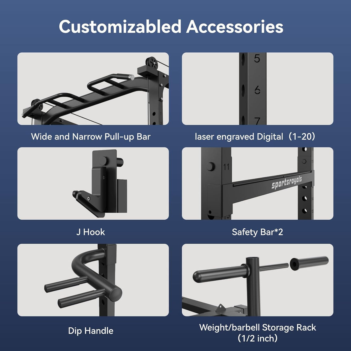 Power Cage with Adjustable Cable Crossover System W4506