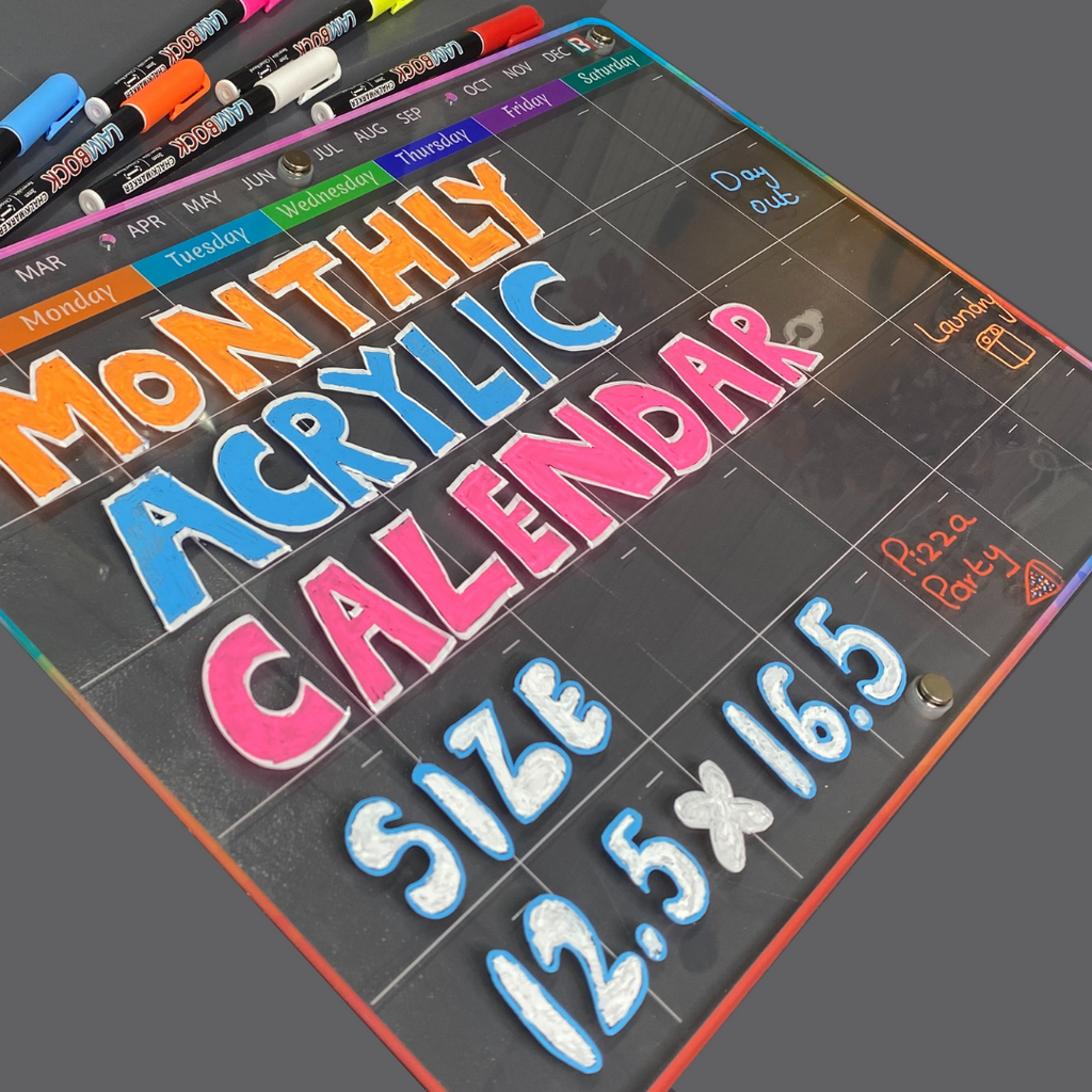 Acrylic Magnetic Fridge Calendar A772