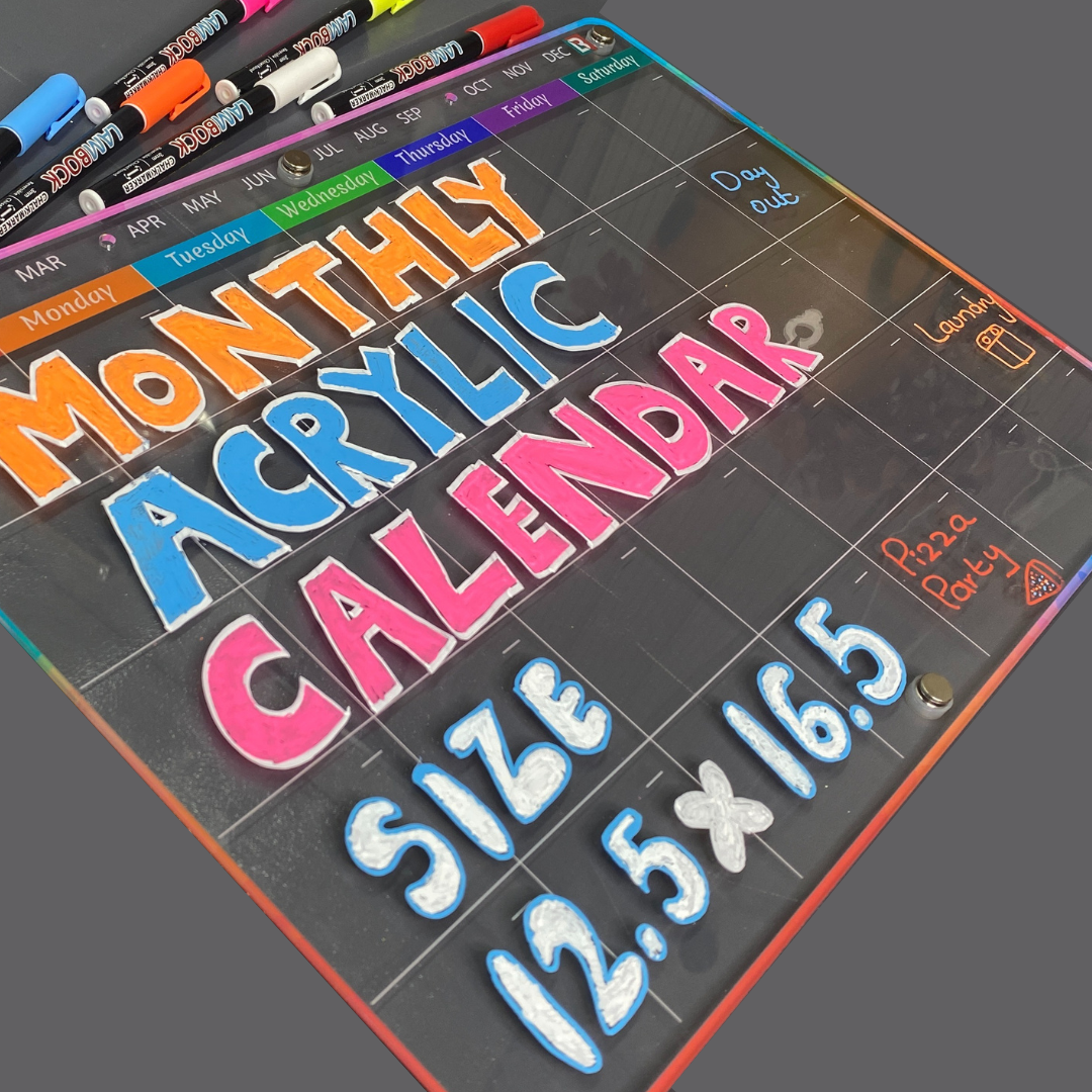 Acrylic Magnetic Fridge Calendar A772