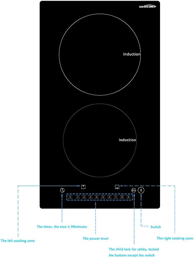 2 Burners Induction Cooktop 120V 1200W K7964