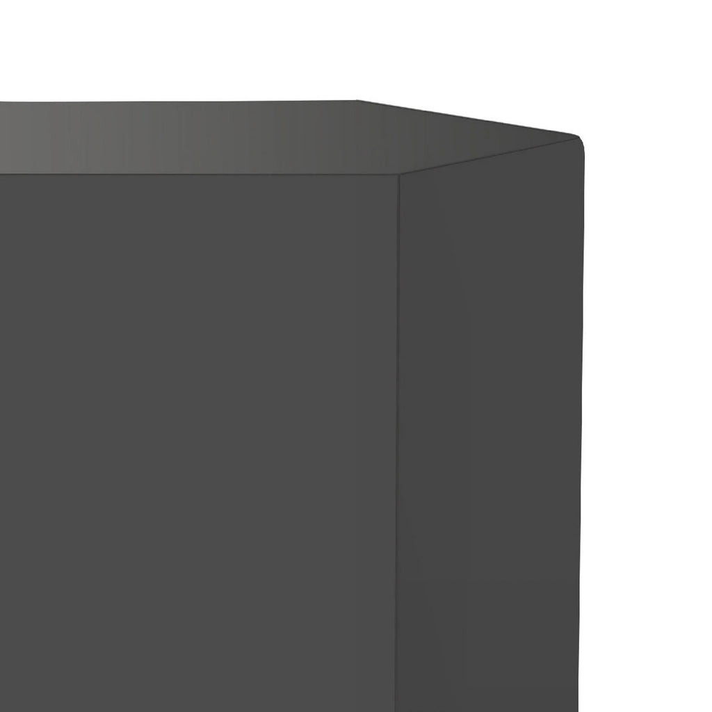13 Inch Hexagonal Gray Side End Table H724