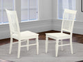 Linen White Wood Dining Chairs Set of 2 P33469