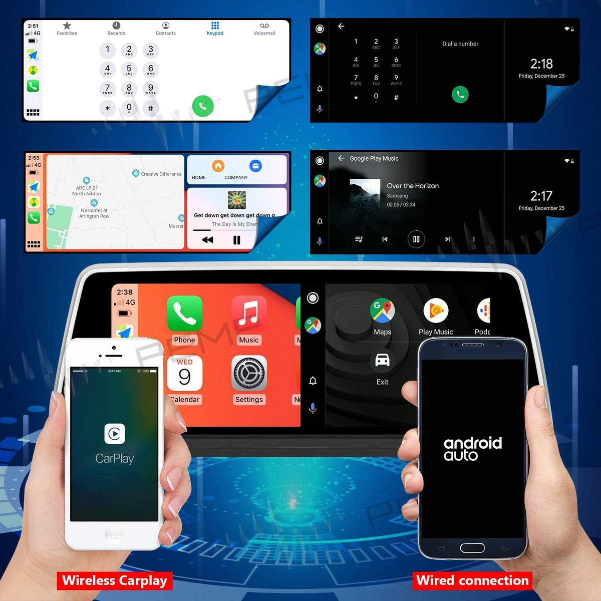 10.25 Android 10 Carplay Car Screen U5886