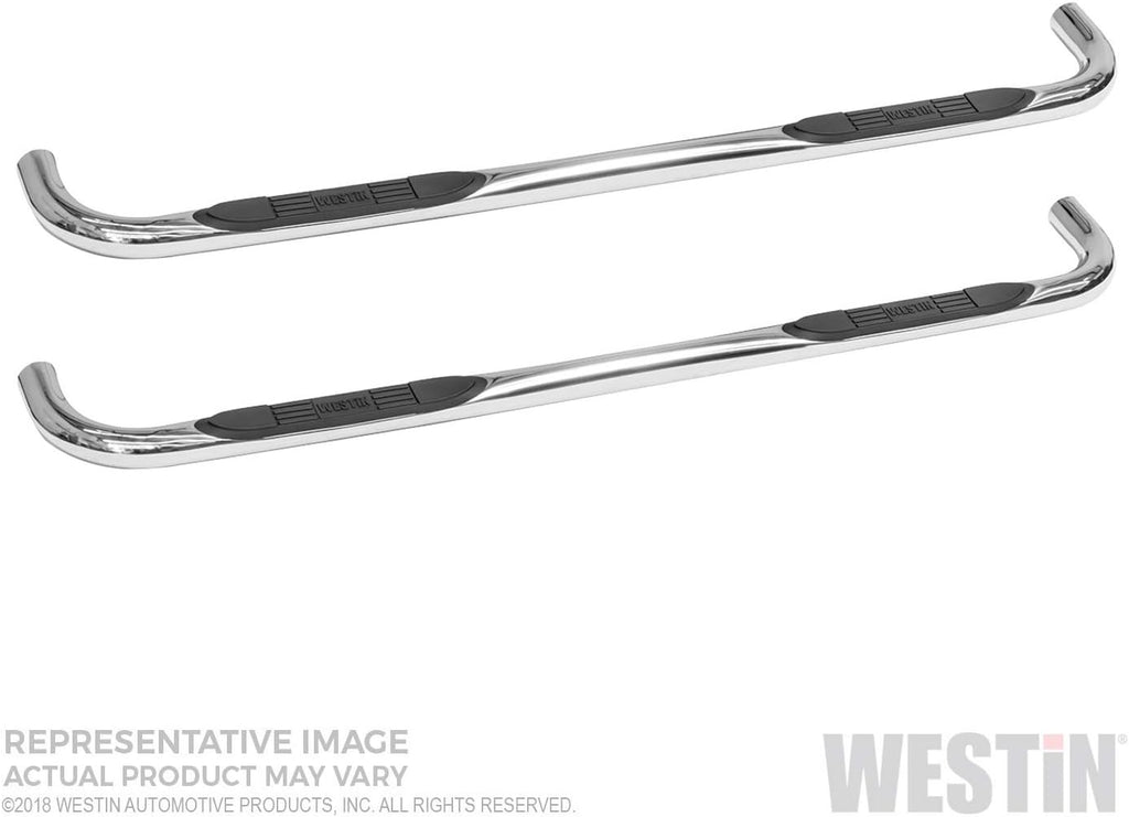 Stainless Steel 3 Round Nerf Step Bars, 1 Pair K244