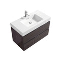 36 in. Wall Mount Gray Oak Bathroom Vanity D138008