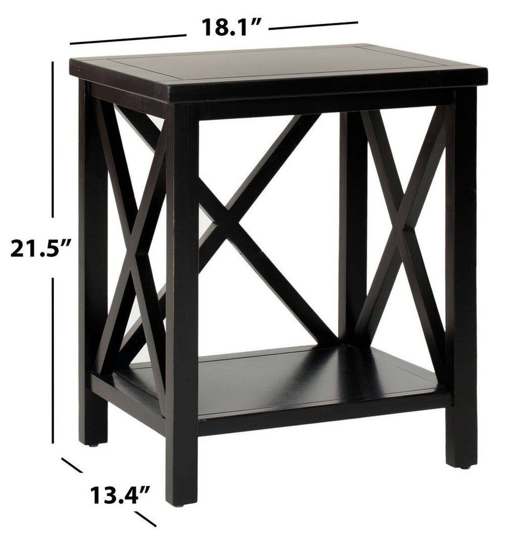 Oak Cross Back End Table P614