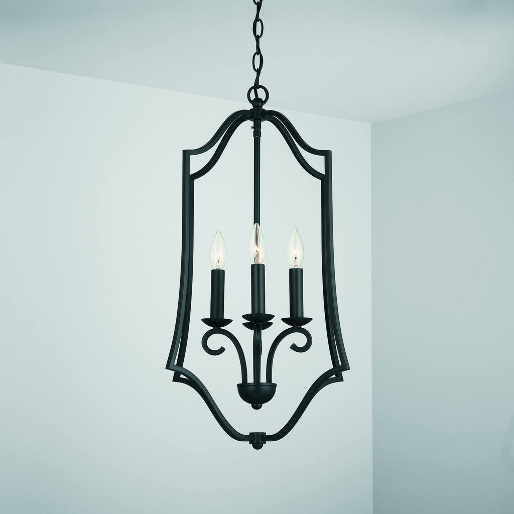 4 Light Matte Black Foyer T349