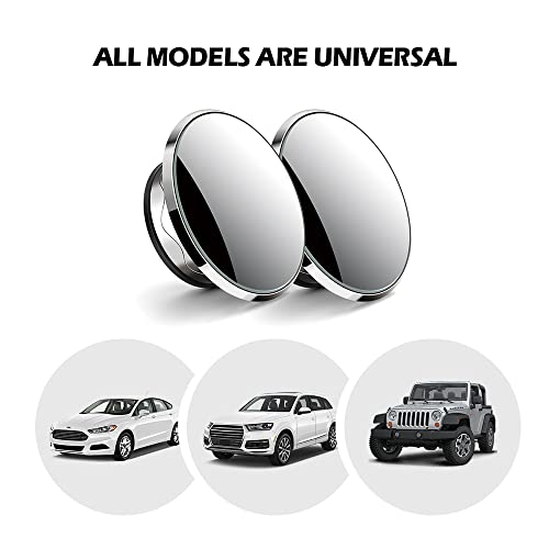 2 Pack Car Blind Spot Mirror with 9D Glass, 360° Adjustable (Black) P629113