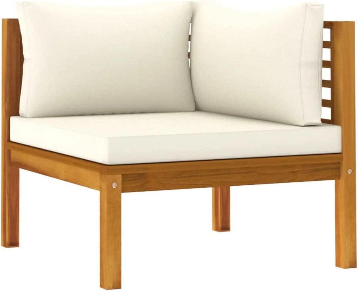 Acacia Wood Patio Furniture Set with Tea Table and Cushions A7847