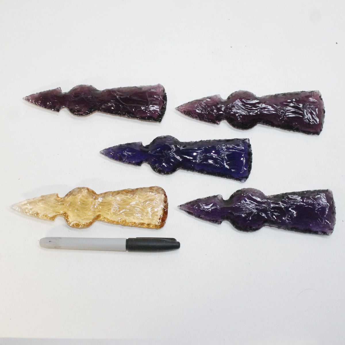 Glass Ornamental Tomahawk Heads E3519
