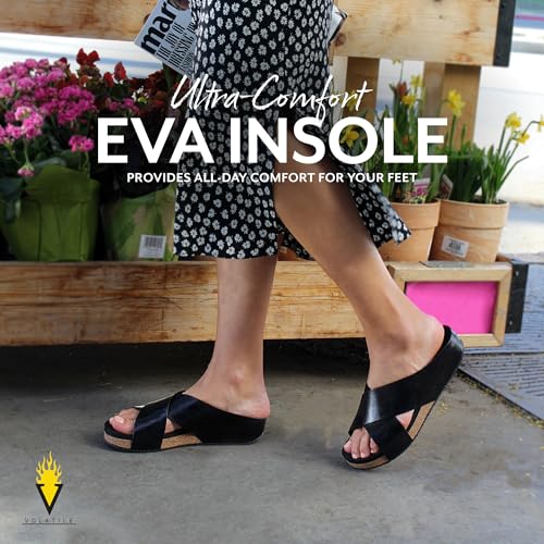 Wedge Sandals with EVA Insole and Rubber Outsole Q99726