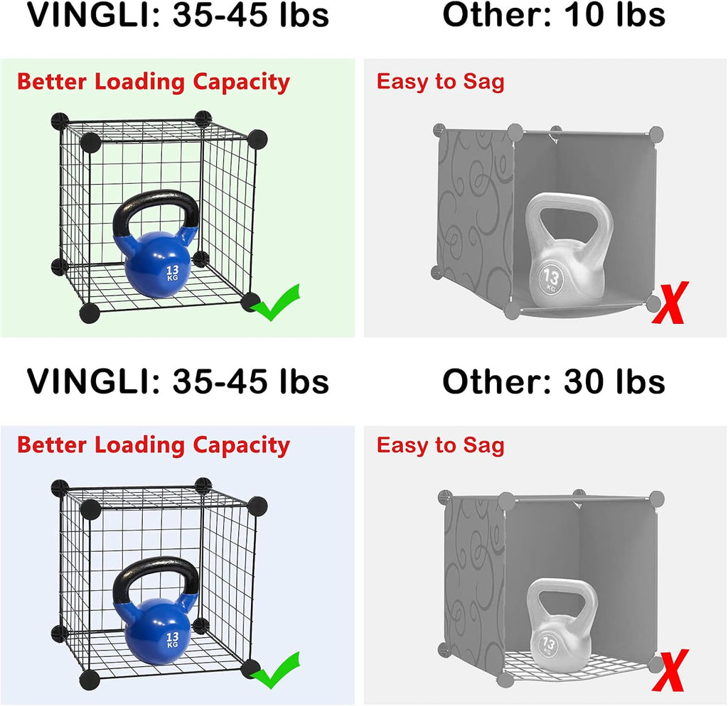 20 Cube Wire Storage Organizer Shelves I1831