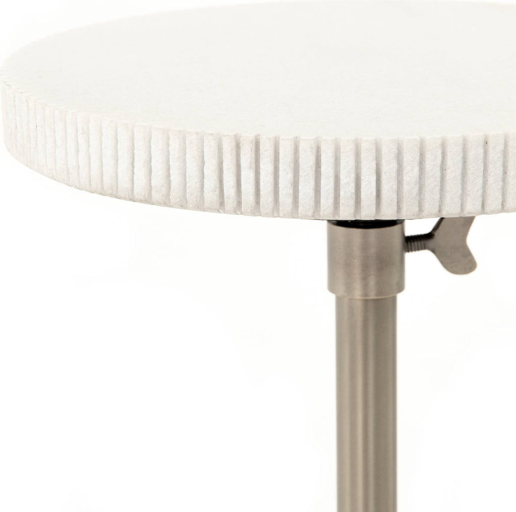 Antique Pewter Adjustable Accent Table M155