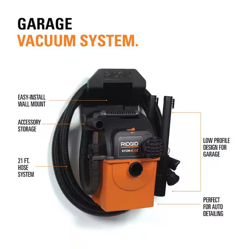 5 Gal. Portable Wet/Dry Shop Vacuum with Car Cleaning Kit C1711